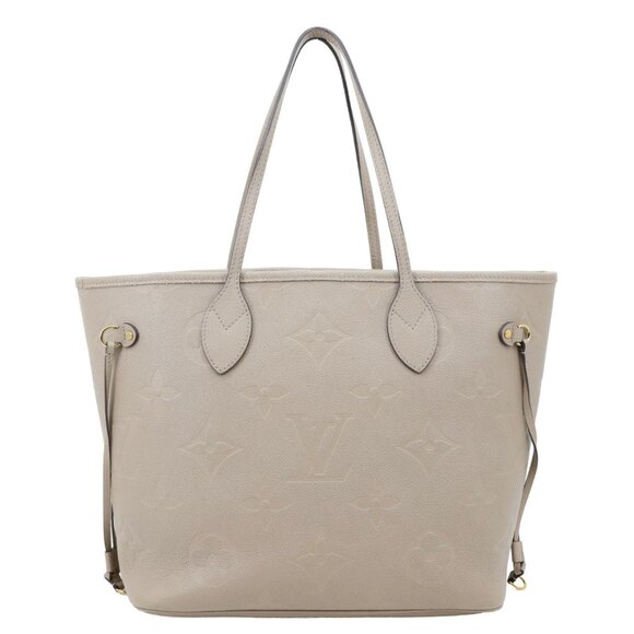 Louis Vuitton Neverfull MM Empreinte Leather Tote Shoulder Bag Beige - Picture 4 of 11